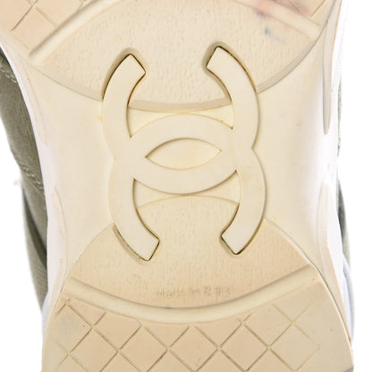 Chanel Fabric CC Sneakers 37.5 Khaki 9 of 11