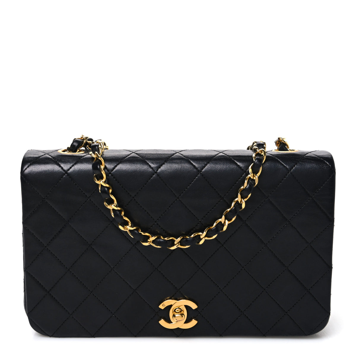 Chanel Lambskin Quilted Small Single Flap Bag Black 1 of 11