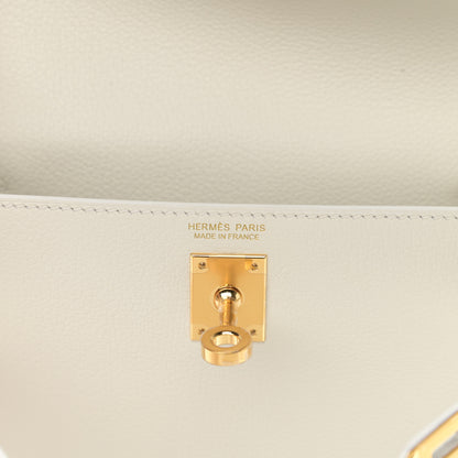 Hermes Evercolor Kelly Danse II Belt Bag White 6 of 11