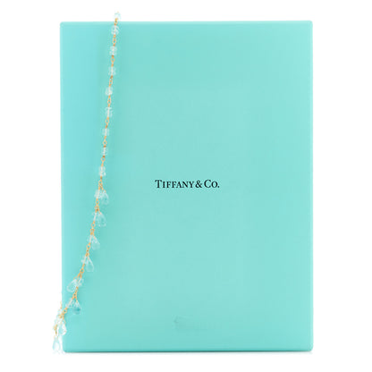 Tiffany 18K Yellow Gold Aquamarine Briolette Necklace 4 of 4