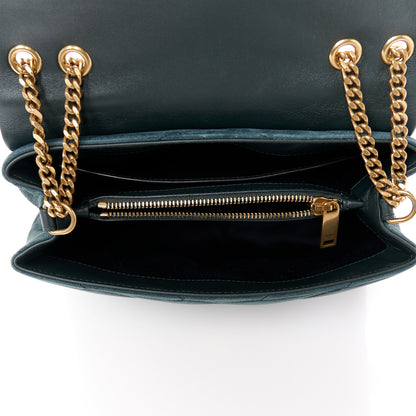 Saint Laurent Suede Calfskin Y Quilted Monogram Small Loulou Chain Satchel Storm 5 of 11