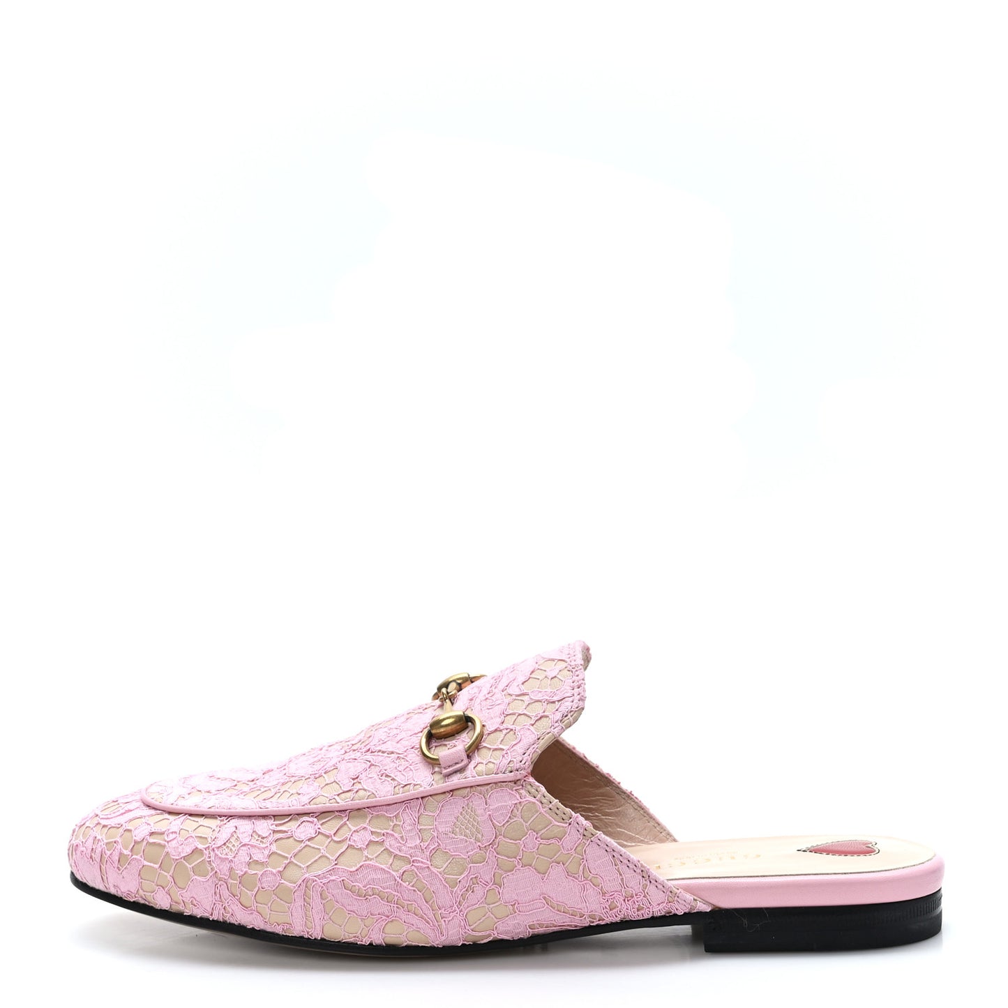 Lace Malaga Kid Womens Princetown Slippers 37.5 Sugar Pink Skin Rose
