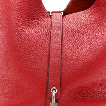 Hermes Taurillon Clemence Picotin Lock 22 MM Rouge Casaque 8 of 11