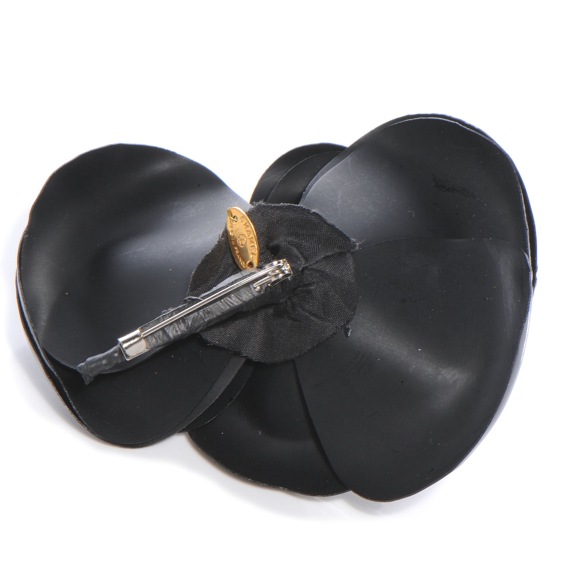 Chanel Camellia Flower Brooch Black 4 of 5