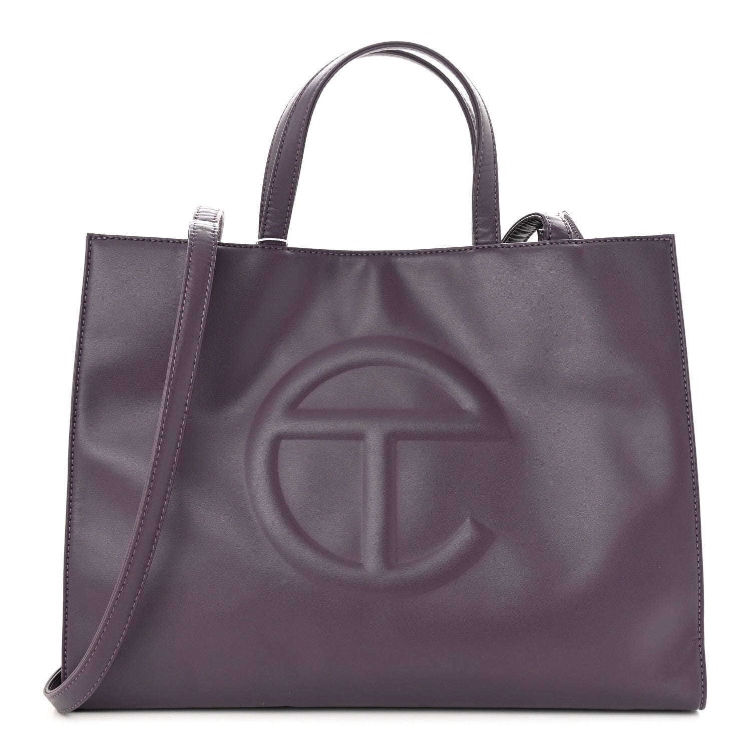 Telfar Vegan Leather Medium Shopping Bag Eggplant 1 of 11