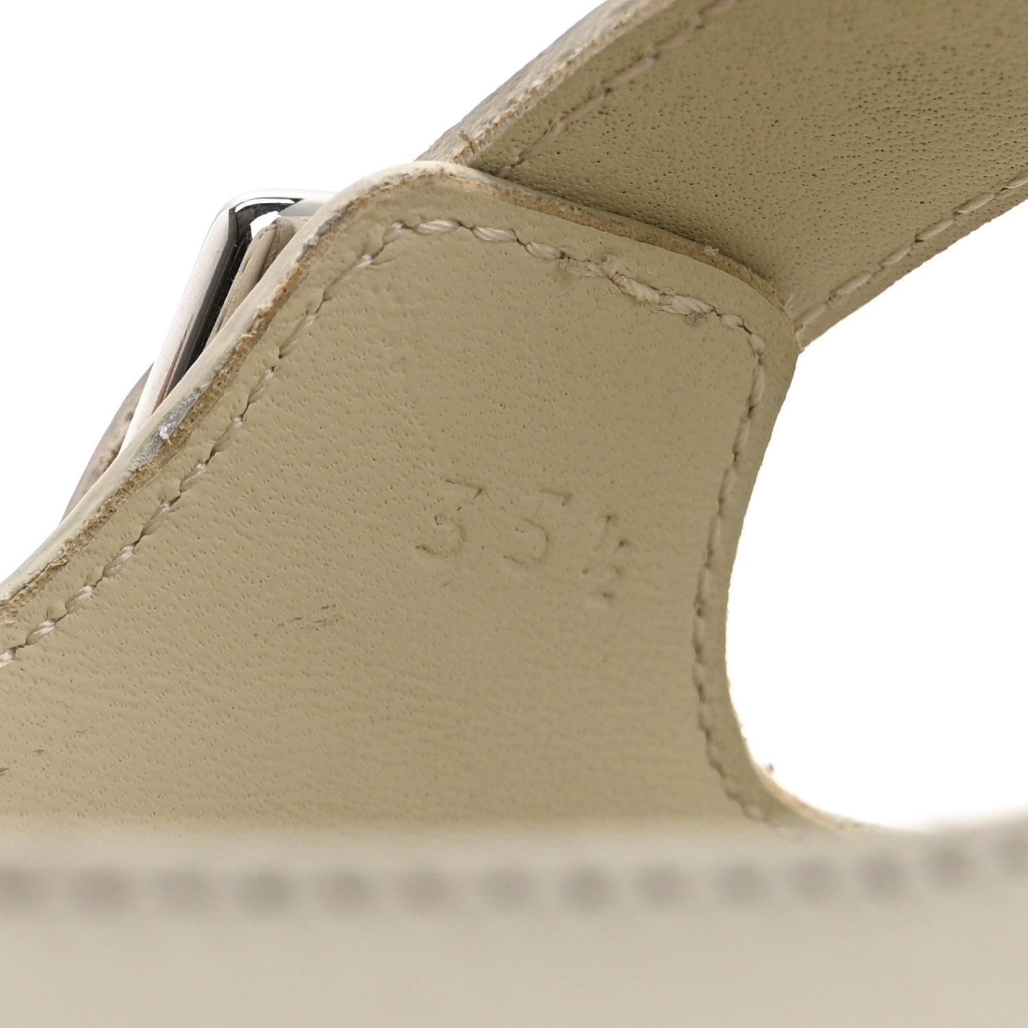 Hermes Calfskin Hoxton Oxford 35.5 Beige Glaise 8 of 11