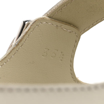 Hermes Calfskin Hoxton Oxford 35.5 Beige Glaise 8 of 11