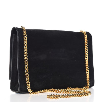 Saint Laurent Suede Medium Classic Monogram Kate Tassel Satchel Black 3 of 13