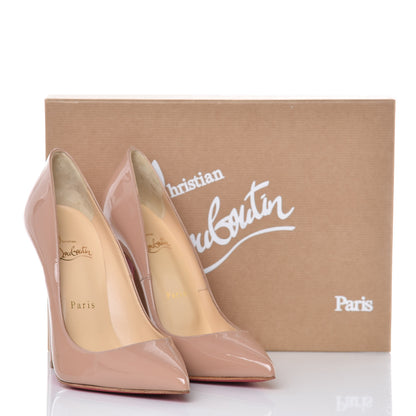 Christian Louboutin Patent Pigalle 120 Pumps 38 Nude 8 of 8