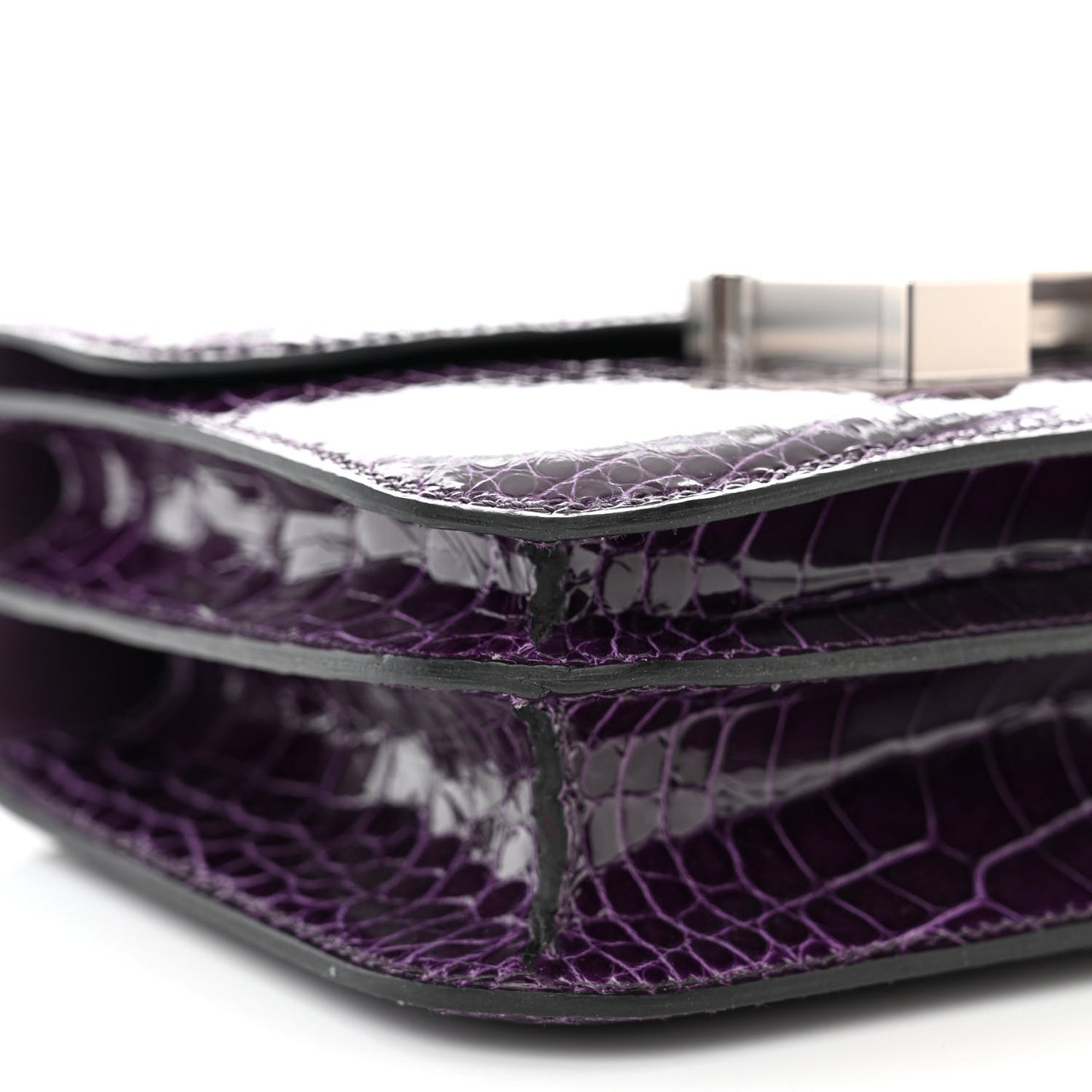 Shiny Alligator Tiger Eye Constance 18 Amethyst