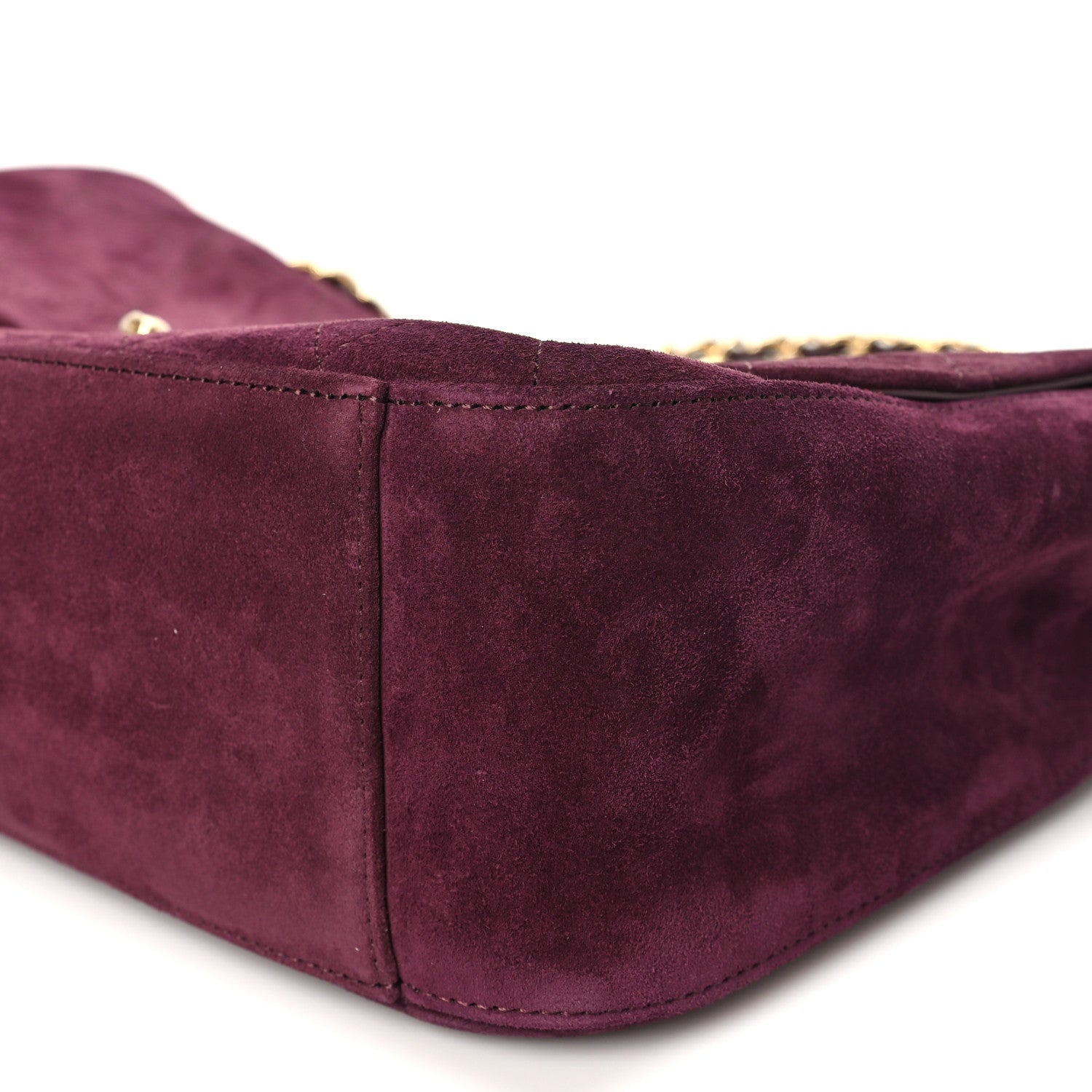 Chanel Suede Calfskin Small Souplissimo Maxi Flap Burgundy 10 of 11