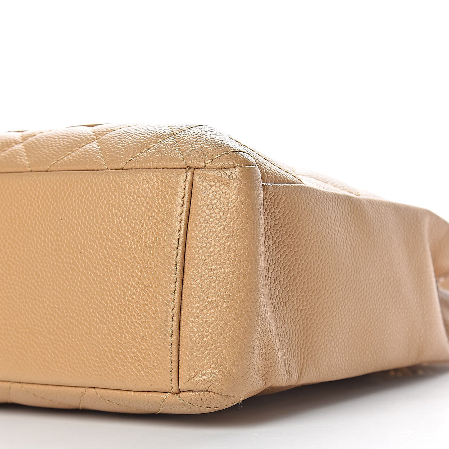 Caviar Quilted Petit Shopping Tote PST Beige