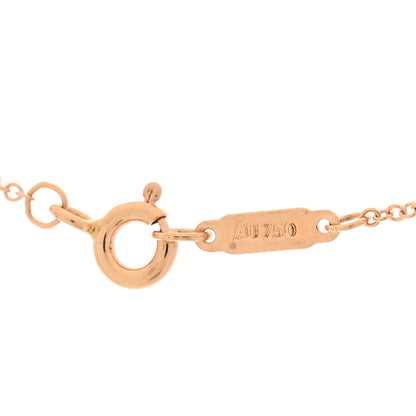 Tiffany 18K Rose Gold Diamond Fleur de Lis Pendant Necklace 5 of 6