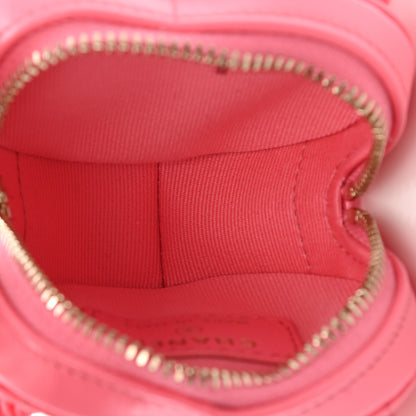 Chanel Lambskin Quilted CC In Love Heart Zipped Arm Coin Purse Pink 5 of 8