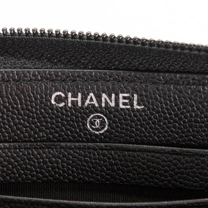 Chanel Caviar Quilted Small Boy Zip Around Wallet So Black 6 of 8