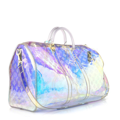 Louis Vuitton PVC Monogram Keepall Bandouliere 50 Iridescent Prism 3 of 10