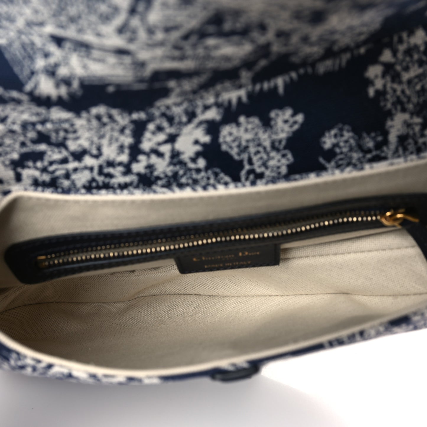 Canvas Embroidered Dioriviera Saddle Bag Blue