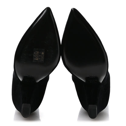 Saint Laurent Velvet Niki 105 Thigh High Boots 37.5 Black 6 of 8