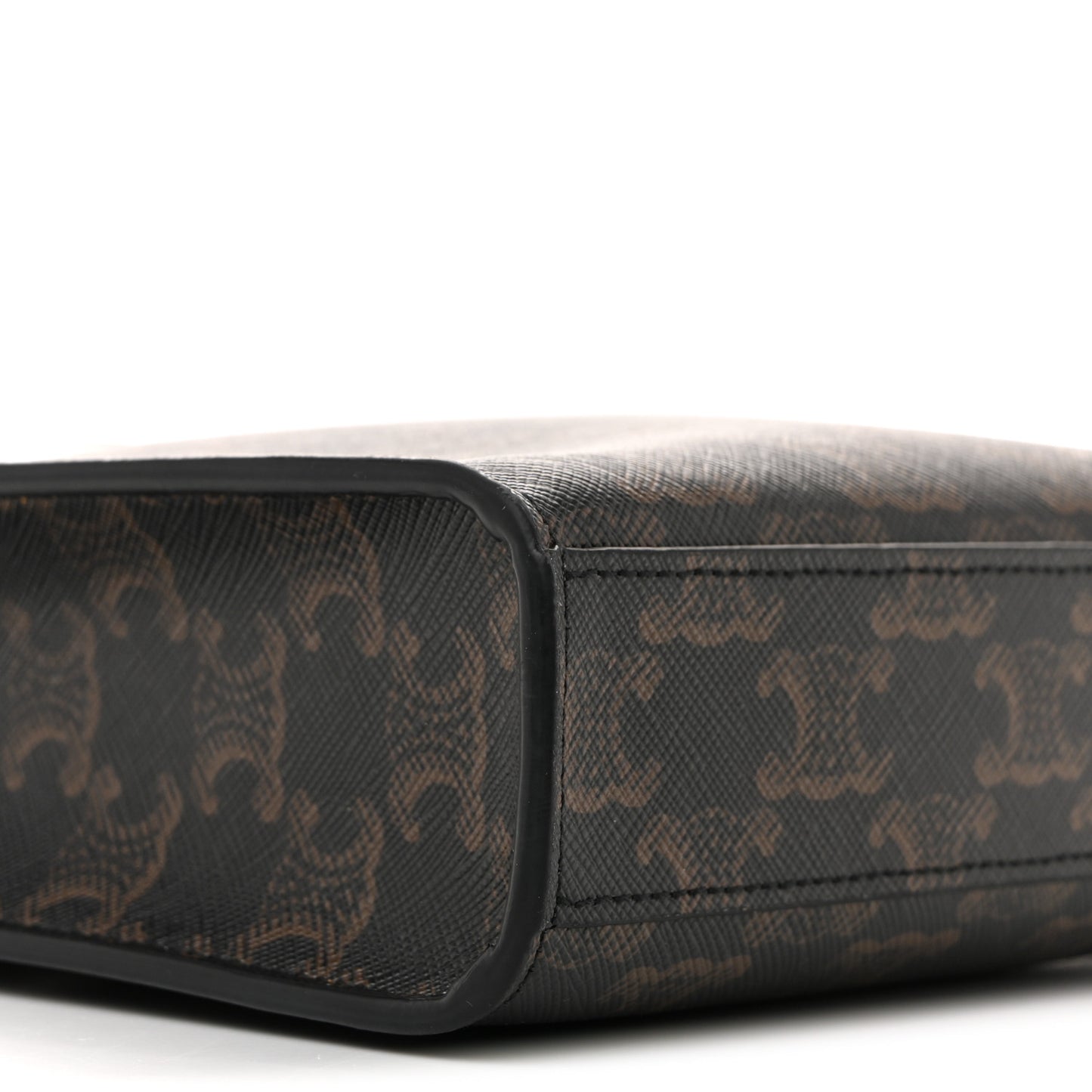 Triomphe Canvas Calfskin Mini Vertical Cabas Tan
