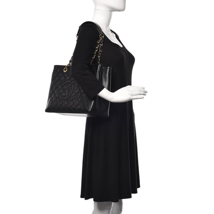 Chanel Caviar Quilted Grand Shopping Tote GST Black 2 of 9