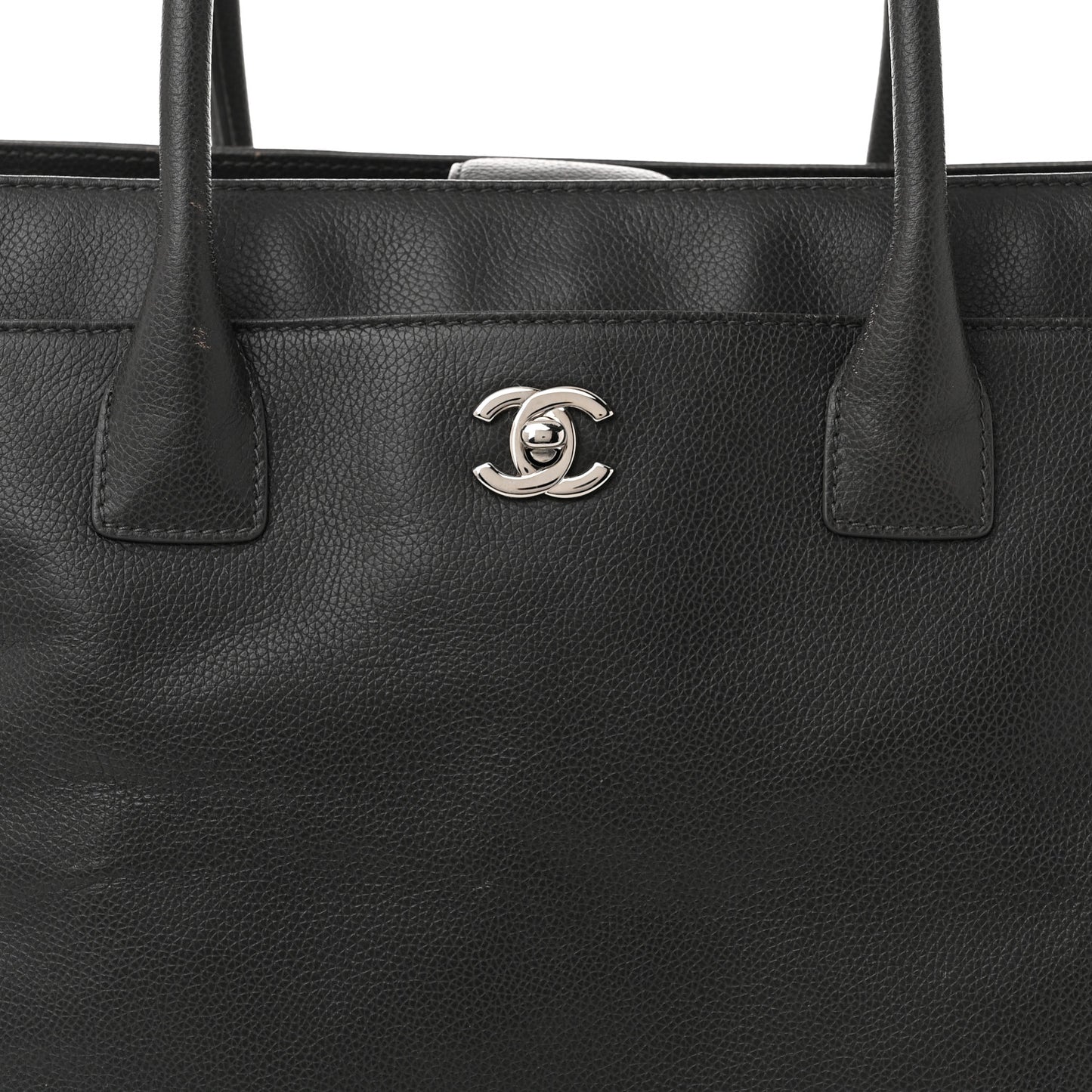 Calfskin Tall Cerf Tote Anthracite