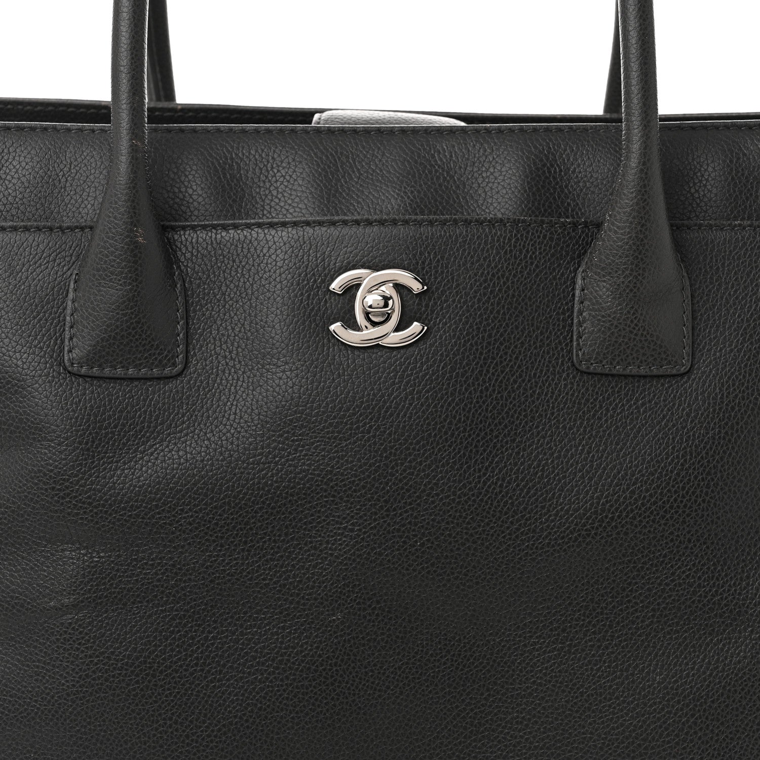 Chanel Calfskin Tall Cerf Tote Anthracite 8 of 14