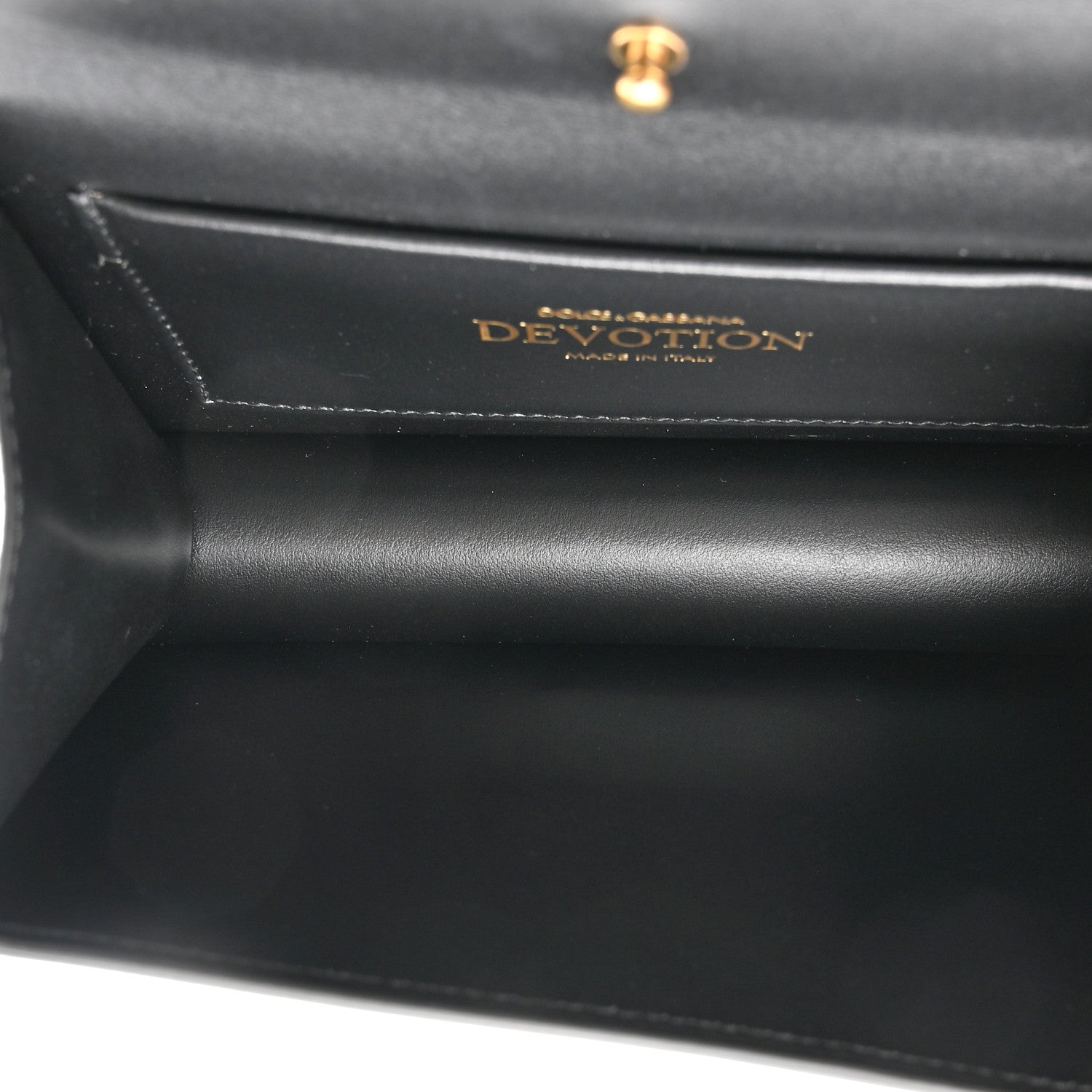 Dolce & Gabbana Smooth Calfskin Small Devotion Envelope Top Handle Bag Black 5 of 10
