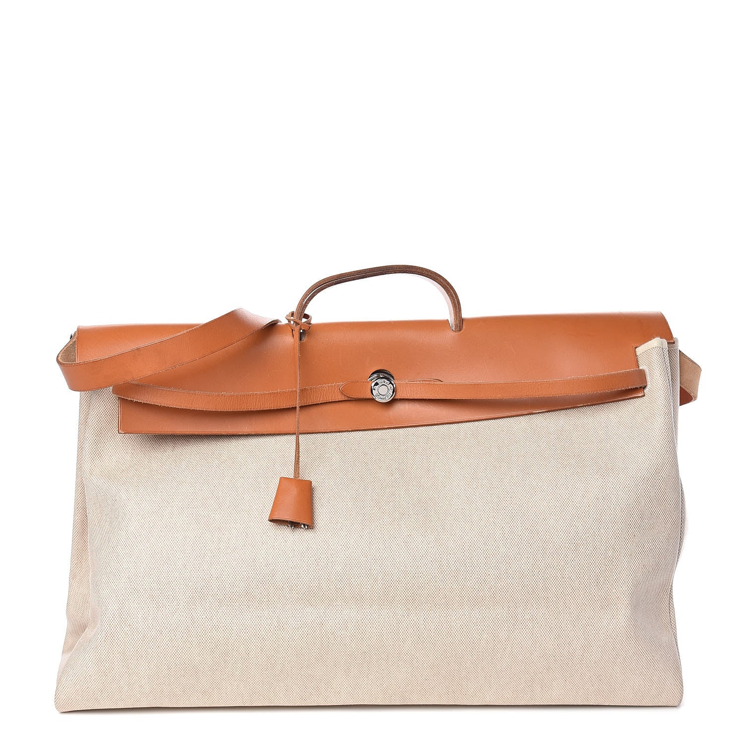 Hermes Toile Vache Calfskin Herbag Cabin Natural 1 of 20