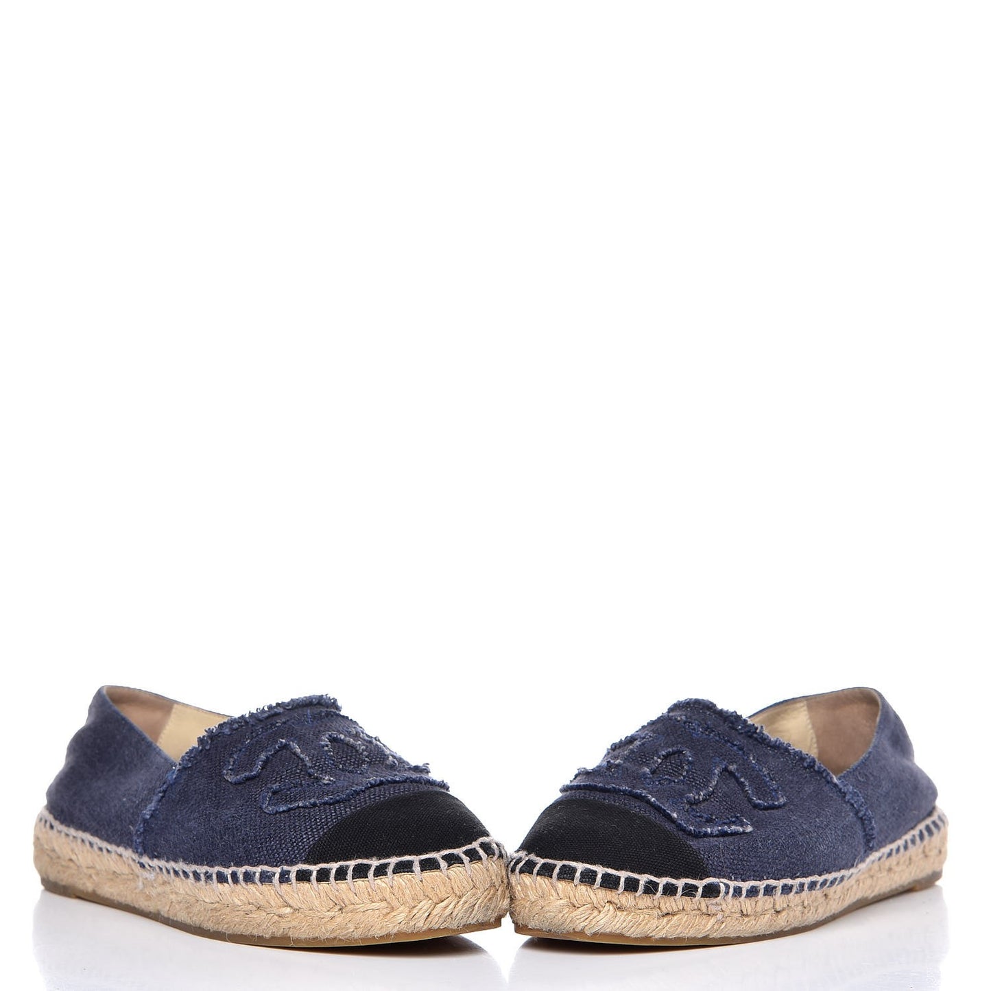Linen CC Espadrilles 36 Blue Black