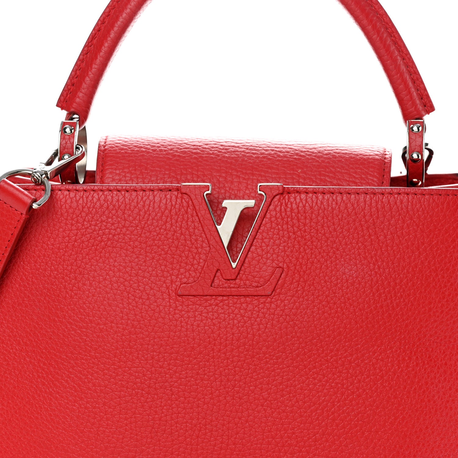 Louis Vuitton Taurillon Capucines PM Rubis 7 of 15