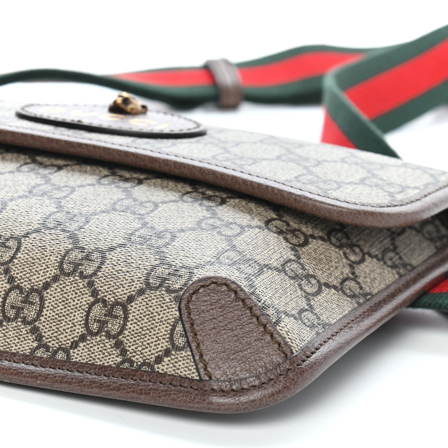 Gucci GG Supreme Monogram Neo Vintage Web Belt Bag Brown 9 of 9