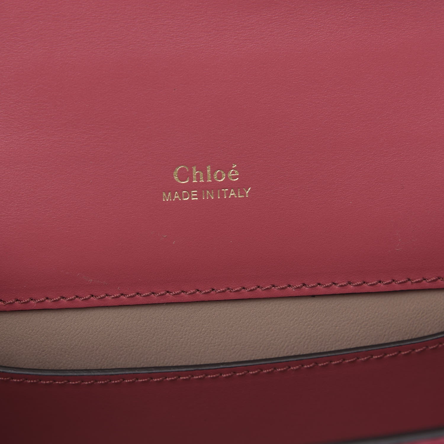Chloe Calfskin Crocodile Embossed Mini Aby Chain Shoulder Bag Graphic Pink 6 of 10