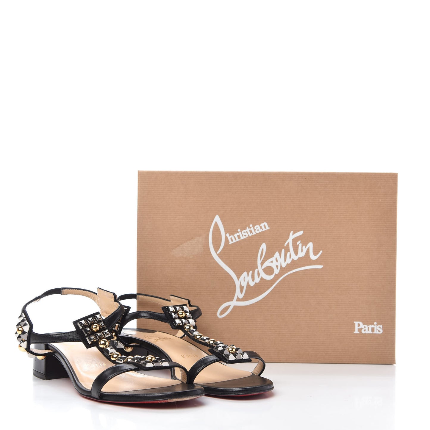 Nappa Kaleidra 25 T-Strap Sandals 38.5 Black
