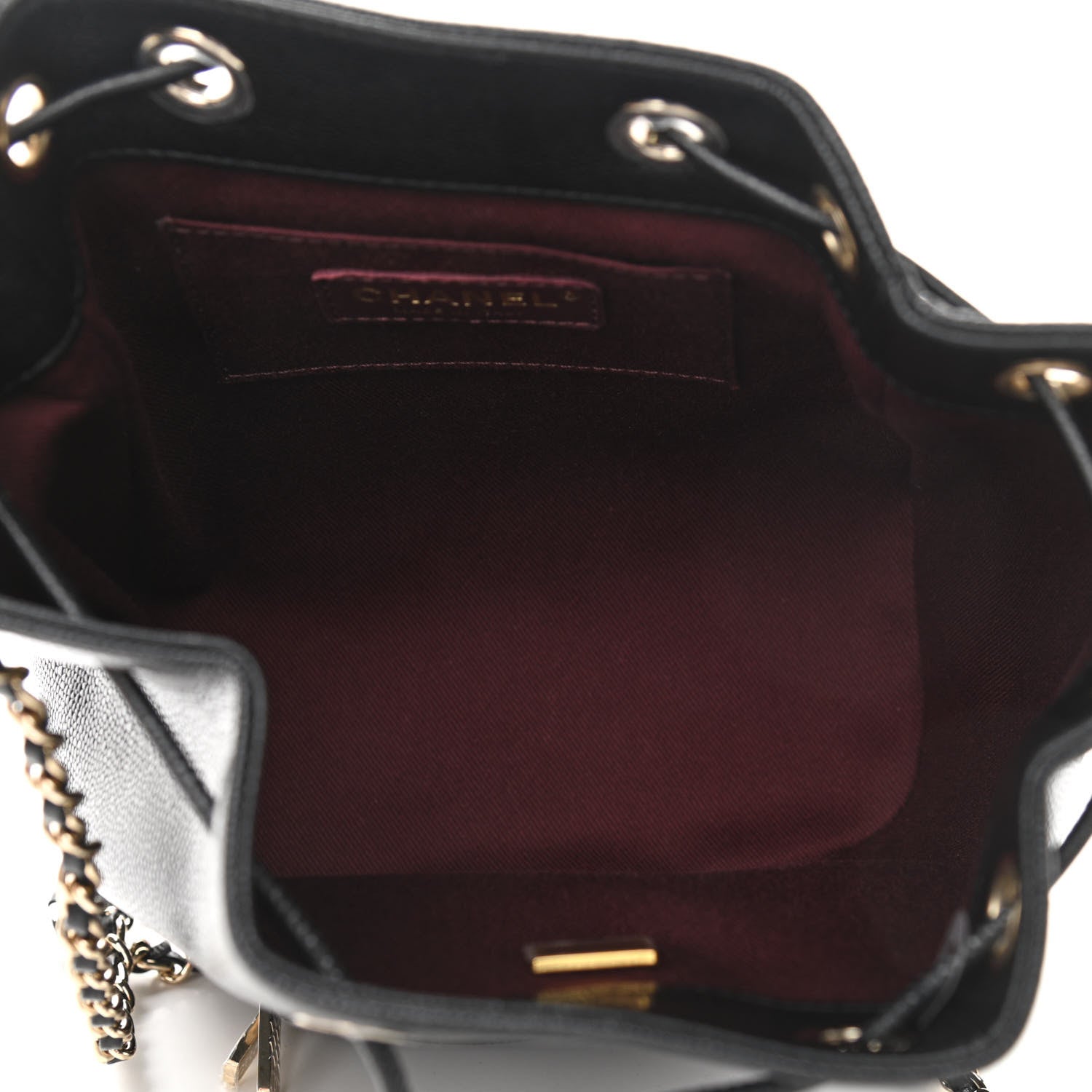Chanel Caviar Quilted CC Pocket Bucket Bag Black 5 of 11