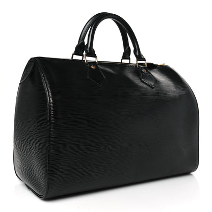 Louis Vuitton Epi Speedy 30 Black 3 of 9