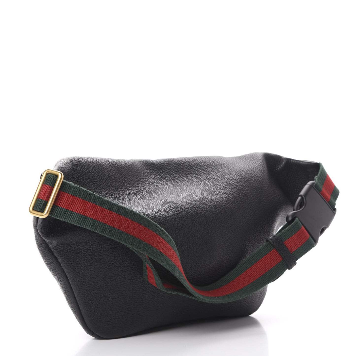 Grained Calfskin Logo Belt Bag Black