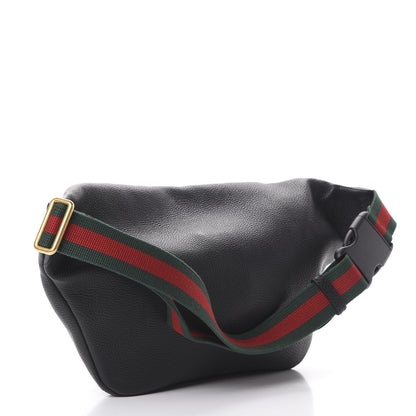 Gucci Grained Calfskin Logo Belt Bag Black 2 of 9