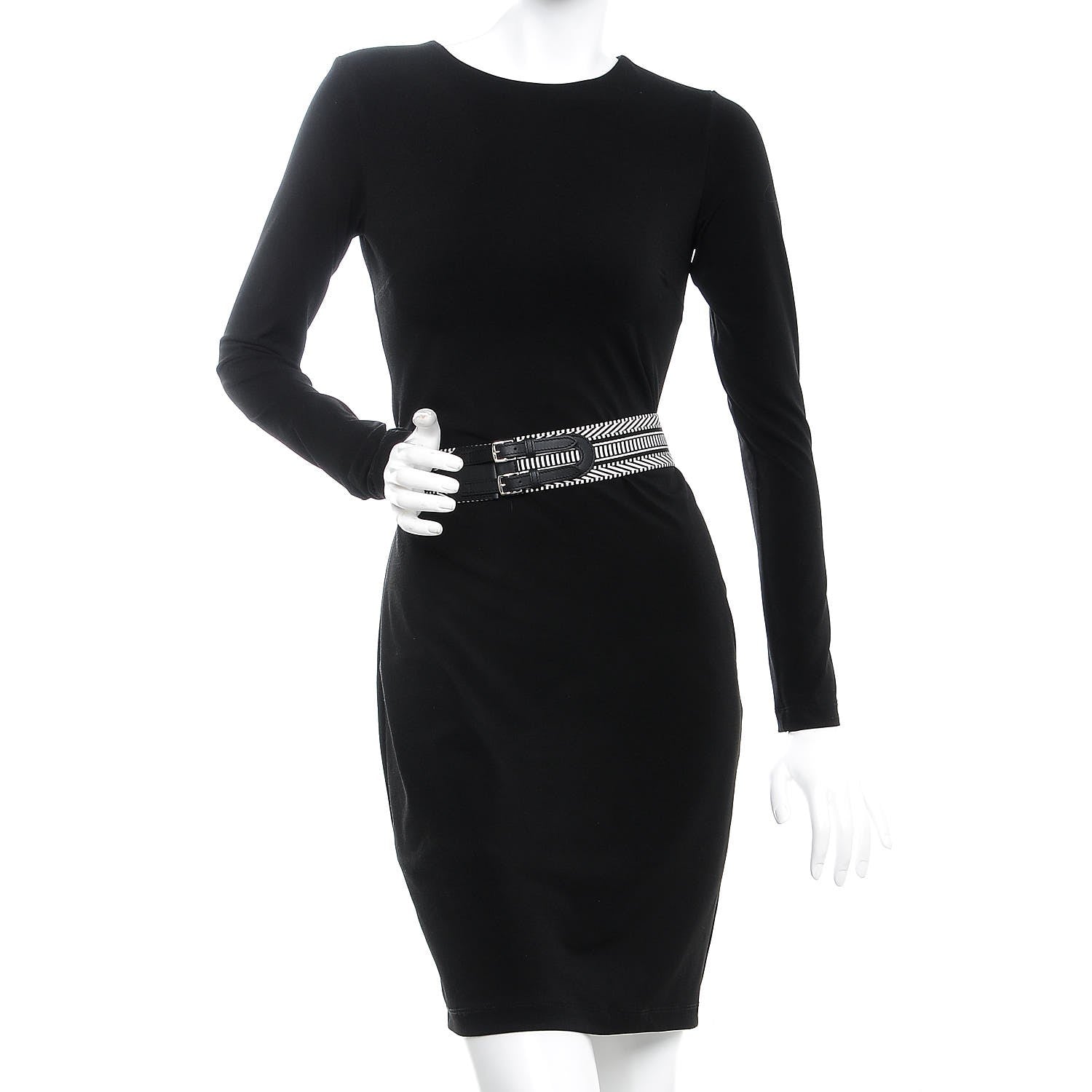 Hermes Toile Sombrero 50mm Cavale Belt 80 Noir Ecru 2 of 5