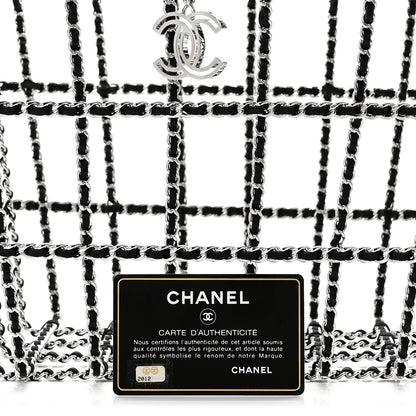 Chanel Brass Calfskin Medium Grocery By Chanel Shopping Basket Silver 8 of 8