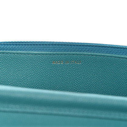 Chanel Caviar Quilted Vintage Mademoiselle Wallet On Chain WOC Turquoise 7 of 12