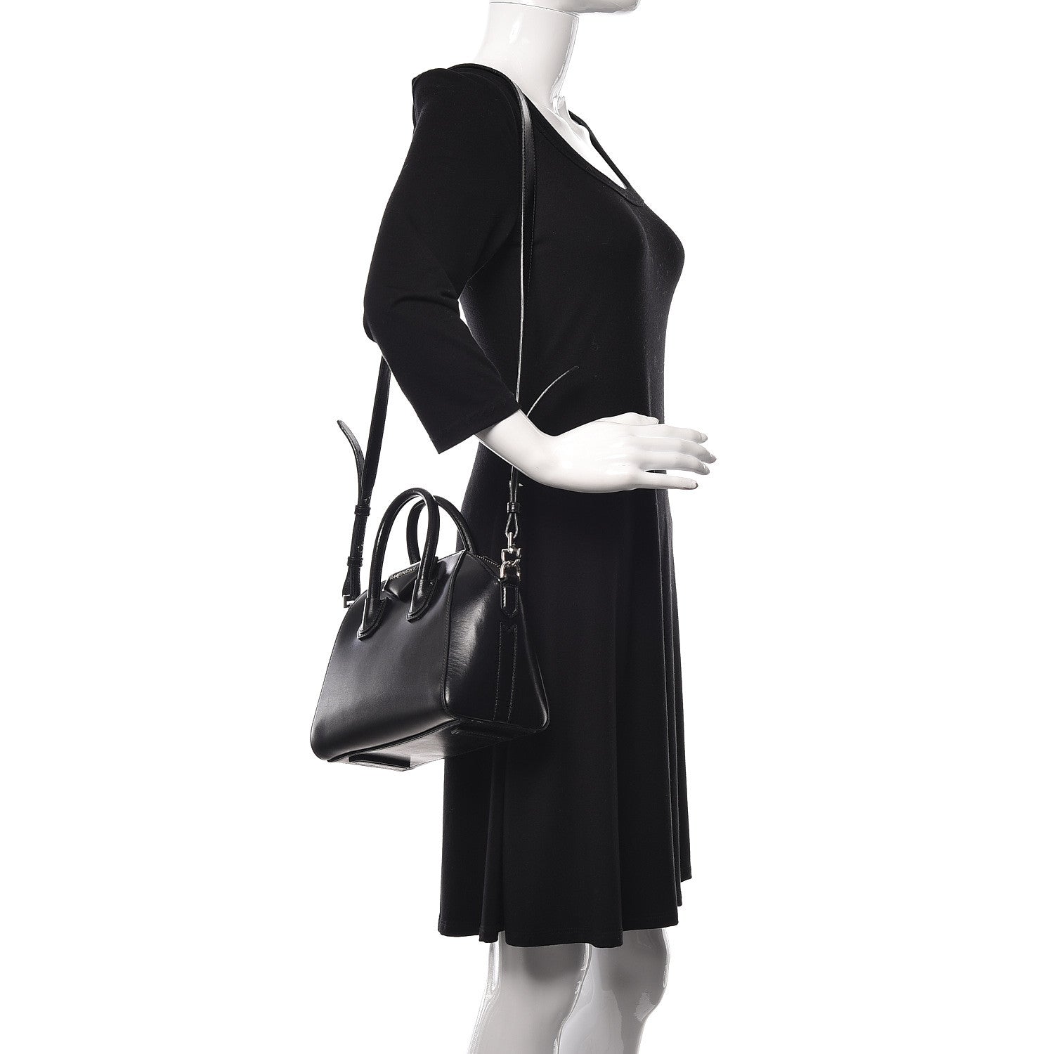 Givenchy Shiny Lord Calfskin Mini Antigona Black 2 of 15