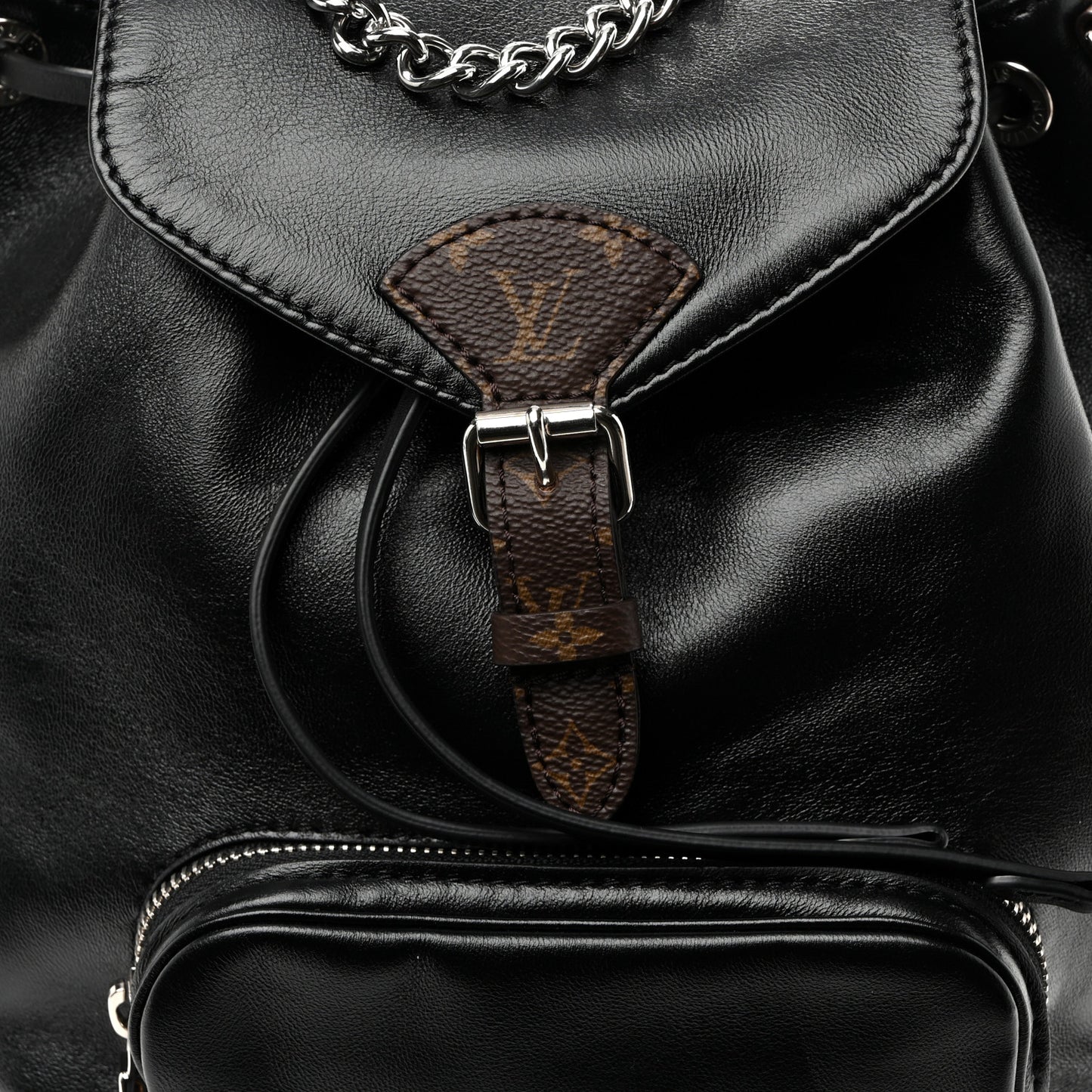 Lambskin Monogram Montsouris Vibe PM Black