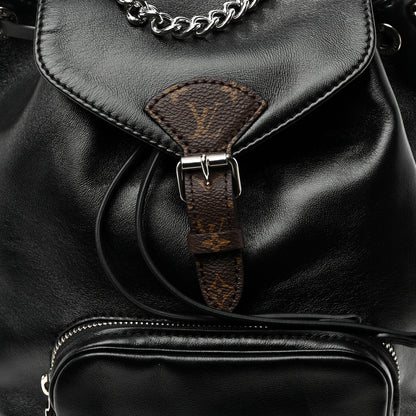 Louis Vuitton Lambskin Monogram Montsouris Vibe PM Black 7 of 9