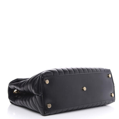 Saint Laurent Calfskin Y Quilted Monogram Large Loulou Chain Satchel Black 5 of 11