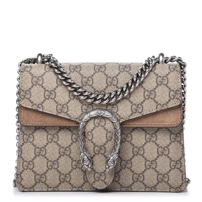 Gucci GG Supreme Monogram Mini Dionysus Shoulder Bag Taupe 1 of 11