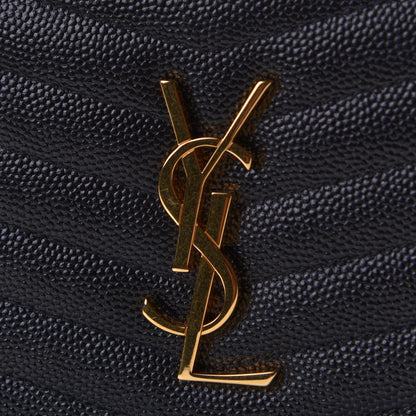 Saint Laurent Grain De Poudre Matelasse Monogram Mini Lou Camera Bag Black 8 of 9
