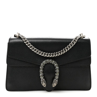 Gucci Pebbled Calfskin Small Dionysus Shoulder Bag Black 1 of 10