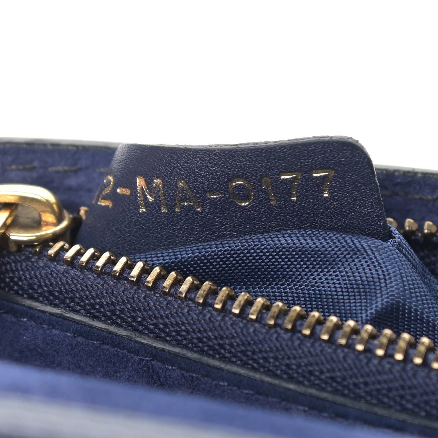 Calfskin J'Adior Wallet on Chain Pouch Navy Blue