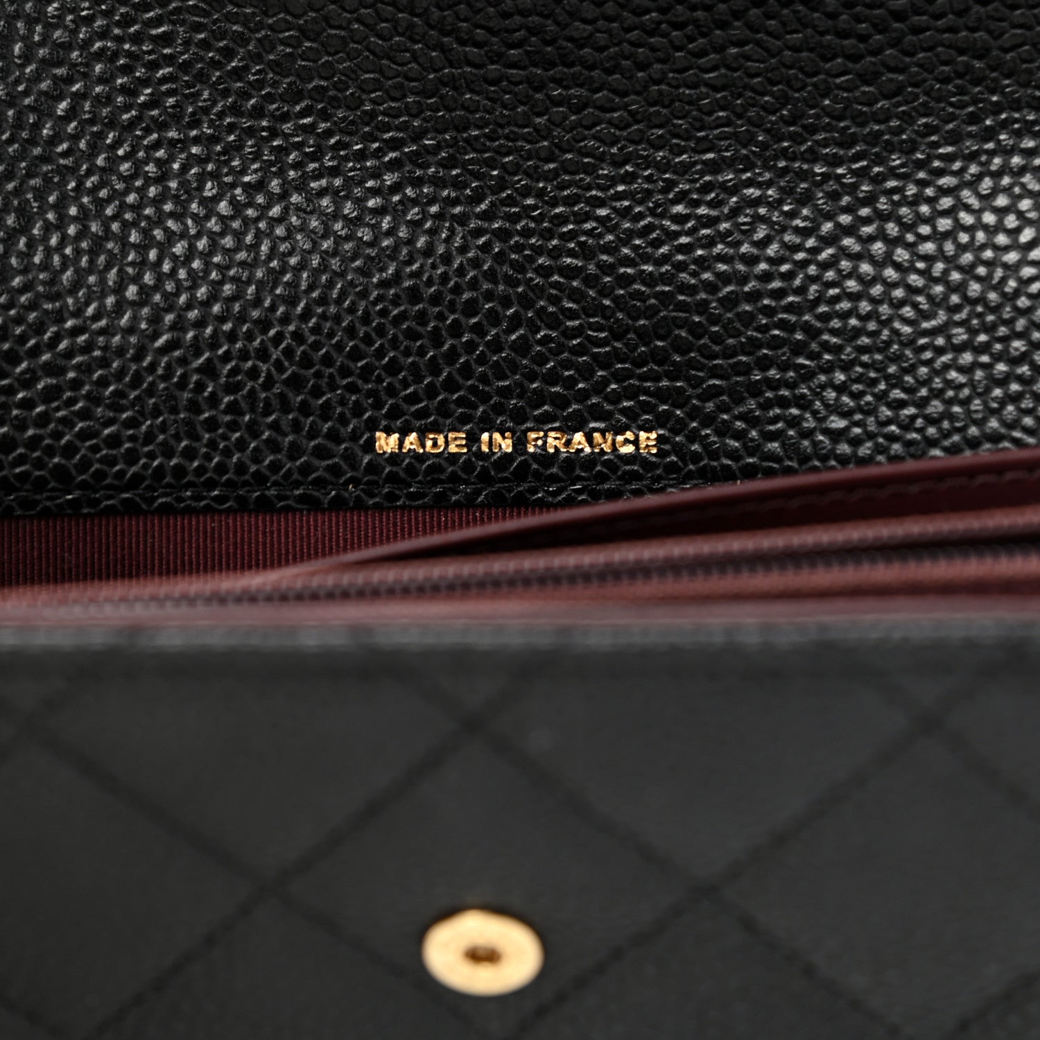 Chanel Caviar Quilted Large Gusset Flap Wallet Black 7 of 9