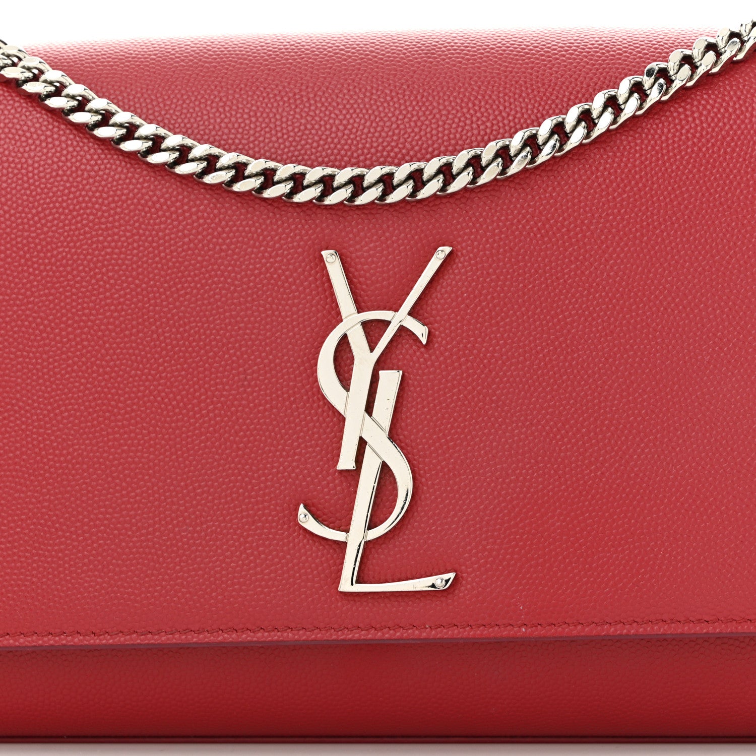 Saint Laurent Grain De Poudre Medium Monogram Kate Satchel New Lipstick 8 of 10
